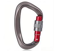 Moschettone a forma di D con bloccaggio vite clip in alluminio aerospaziale resistente 25KN per arrampicata discesa verticale canyoning amaca e uso