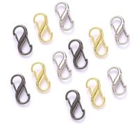 Moschettone a Forma di S, 12 Pcs Antifurto per Moschettoni Molla Portachiavi Clip Escursionismo