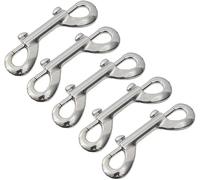 Moschettone a molla, Bullone ad occhiello girevole con clip in argento da 20 pezzi, molla a scatto, gancio a doppia estremità