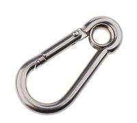 Moschettone a molla in acciaio inox clip portachiavi moschettone per campeggio escursionismo 80 x 40 mm argento
