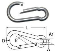 MOSCHETTONE ACCIAIO INOX A316 11 MM. A PERA NAUTICA BARCA GOMMONE CIMA