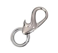Moschettone apribottiglie con 2 anelli per organizzare le chiavi - DROP - pratico portachiavi e apribottiglie in uno - metallo fuso - cromato - canna di fucile - TROIKA Original