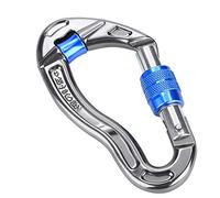 Moschettone Climbing, Automatico 25KN di Sicurezza D Pera Forma Vite Porta Fibbia di Blocco