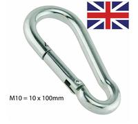 Moschettone Clip Bloccaggio Scatto 4,5,6,7,8,9,10mm Gancio Molla Loaded Forte