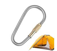 Moschettone con chiusura a vite, moschettone con tappo a vite, clip portachiavi in titanio, ad alta resistenza, leggera, chiusura rapida per escursioni, attività all'aperto e al chiuso, viaggi