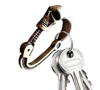 Moschettone con gancio a molla in acciaio inossidabile - Chiavi a moschettone a forma di teschio, clip in acciaio inossidabile | moschettone resistente, portachiavi creativo.