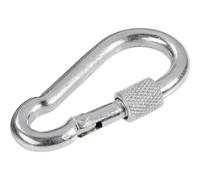TOOLCRAFT 486760 Moschettone con ghiera di sicurezza a vite (L x L) 90 mm x 9