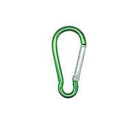 Moschettone D, 10 moschettoni a molla con gancio in lega di alluminio D moschettone a molla con clip a scatto Ganci portachiavi(Green)