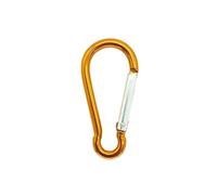 Moschettone D, 2/5/10/15 pezzi moschettone in lega di alluminio con clip a scatto a molla, portachiavi, moschettone da arrampicata(Gold,15 PCS)