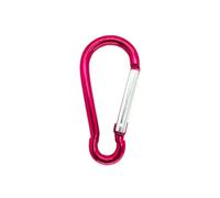 Moschettone D, 2/5/10/15 pezzi moschettone in lega di alluminio con clip a scatto a molla, portachiavi, moschettone da arrampicata(Rose Red,5 PCS)
