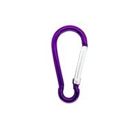 Moschettone D, 2/5/10/15 pezzi moschettone in lega di alluminio con clip a scatto a molla, portachiavi, moschettone da arrampicata(Purple,15 PCS)