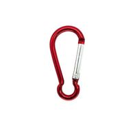 Moschettone D, 2/5/10/15 pezzi moschettone in lega di alluminio con clip a scatto a molla, portachiavi, moschettone da arrampicata(Red,5 PCS)