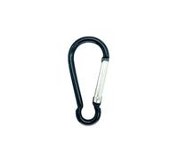 Moschettone D, 2/5/10/15 pezzi moschettone in lega di alluminio con clip a scatto a molla, portachiavi, moschettone da arrampicata(Black,2 PCS)