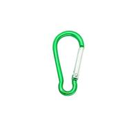 Moschettone D, 2/5/10/15 pezzi moschettone in lega di alluminio con clip a scatto a molla, portachiavi, moschettone da arrampicata(Green,10 PCS)