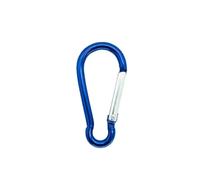 Moschettone D, 2/5/10/15 pezzi moschettone in lega di alluminio con clip a scatto a molla, portachiavi, moschettone da arrampicata(Dark blue,5 PCS)