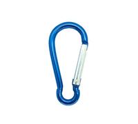 Moschettone D, 2/5/10/15 pezzi moschettone in lega di alluminio con clip a scatto a molla, portachiavi, moschettone da arrampicata(Light blue,5 PCS)