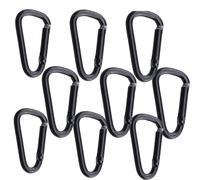 Moschettone D, 3/6/9 pezzi Packback Fibbie Arrampicata Campeggio Escursionismo Snap Clip Ganci Bottiglia d'acqua Portachiavi Moschettone D Grandi Moschettone a molla(9pcs Style 1)