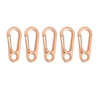 Moschettone D, 5/10/20 pezzi Fibbie a D for campeggio all'aperto Ganci a molla in lega Ganci a molla grandi Portachiavi Clip(Rose gold,20PCS)