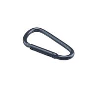 Moschettone D, 5-20 pezzi/set moschettone in lega di alluminio fibbia attrezzatura da campeggio zaino fibbia bottiglia d'acqua fibbia appesa(Black,4.5cm 20PCS)