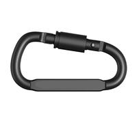 Moschettone D, Fibbia ad anello a D in lega di alluminio, moschettone con clip a scatto a molla, portachiavi, gancio for appendere gli strumenti, grandi ganci a scatto a molla(Black,1 Piece)