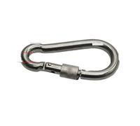 Moschettone D, Moschettone a molla con dado di sicurezza in acciaio inox, moschettone con chiusura a scatto, ferramenta for rigging, grandi ganci a molla(M10)