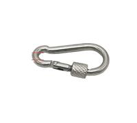 Moschettone D, Moschettone a molla con dado di sicurezza in acciaio inox, moschettone con chiusura a scatto, ferramenta for rigging, grandi ganci a molla(M4)