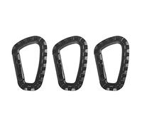 Moschettone da arrampicata, 6/3 pezzi Moschettone tattico Moschettone Moschettone Clip in plastica Cadetto Escursionismo Campeggio(3pcs Black)