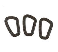 Moschettone da arrampicata, 6/3 pezzi Moschettone tattico Moschettone Moschettone Clip in plastica Cadetto Escursionismo Campeggio(3pcs Tan)