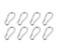 Moschettone da arrampicata, Moschettone a molla multifunzionale in acciaio inossidabile 316 M4 M5 M6 M7 M8 con gancio ad anello di bloccaggio rapido(8pcs,M7)