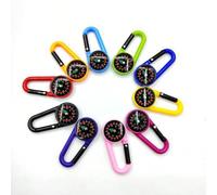 Moschettone da esterni multifunzione in plastica con bussola, portachiavi con bussola per campeggio e trekking Colori misti 8 pezzi,Verde 1 pezzo,Confezione da 5 colori misti,Mescola e abbina 20 confe