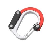 Moschettone Di Sicurezza Resistente A Forma Di D Con Clip | Gancio In Alluminio Con Rotazione A 360° E Giunto Pieghevole Per Campeggio, Escursionismo, Arrampicata, Palestra, Portachiavi, Attrezzature
