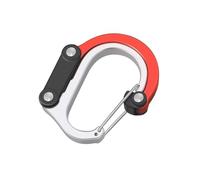 Moschettone Di Sicurezza Resistente A Forma Di D Con Clip | Gancio In Alluminio Con Rotazione A 360° E Giunto Pieghevole Per Campeggio, Escursionismo, Arrampicata, Palestra, Portachiavi, Attrezzature