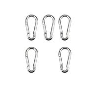 Moschettone, ganci per impieghi gravosi, Moschettone in acciaio inossidabile 304 con occhiello, fibbia a molla, portachiavi M4 M5 M6 M7 M8 M9 M10 M11 M12(M12,5PCS)