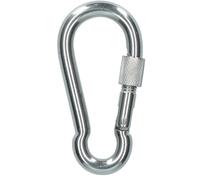 Moschettone gancio per carabina con cancello a vite 10 mm acciaio inossidabil...