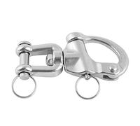 Moschettone girevole con occhiello, in acciaio inox, a sgancio rapido, gancio girevole con occhiello, gancio girevole antiruggine, per barca a vela, spinnaker drizza
