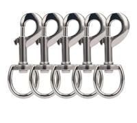 Moschettone Girevole Staccabile 5Pcs/10Pcs Swivel Eye Bolt Snap Hook Dog Leash Clips Clasp Flag Pole Clip Hooks Heavy Duty(54mm-1,5Pcs)