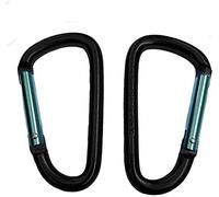 Moschettone in alluminio resistente con anello a D di sicurezza chiave di sicurezza campeggio arrampicata escursionismo portachiavi nero 1pc design professionale