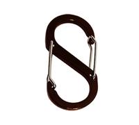 Moschettone lega di alluminio forma S nero 8,8x4 cm Nero