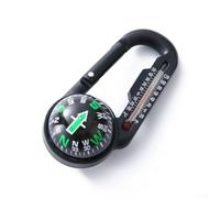 Moschettone leggero per esterni, con termometro integrato e bussola, progettato per escursionismo, campeggio e accessori per il trasporto quotidiano (D)