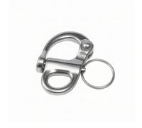 Moschettone Marittimo Connettore Grillo Molla a Sgancio Rapido in Acciaio Inox 316 Antiruggine con Asola Laterale Antincaglio Adatto a Attrezzatura Vela Ormeggio Outdoor