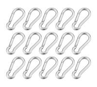 moschettone, Moschettone a molla multifunzionale in acciaio inossidabile 316 M4 M5 M6 M7 M8 con gancio ad anello di bloccaggio rapido(15pcs,M6)