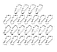 moschettone, Moschettone a molla multifunzionale in acciaio inossidabile 316 M4 M5 M6 M7 M8 con gancio ad anello di bloccaggio rapido(25pcs,M6)
