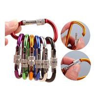 moschettone, Moschettone a scatto in alluminio di 4 misure con anello a D, portachiavi clip, for escursionismo, campeggio, alpinismo, accessori for arrampicata GYH(5pcs Size 8)