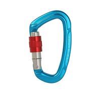 Moschettone, Moschettone da arrampicata 25KN professionale for alpinismo con chiusura a vite a forma di D, moschettoni Ascend Equipement(Blue 25kn)