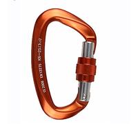 moschettone, Moschettone di sicurezza a forma D con chiusura a vite Escalade Equipement da 25 kN for alpinismo, speleologia e arrampicata su roccia(Yellow)