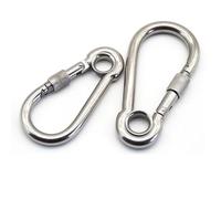 Moschettone, Moschettone for attrezzatura da arrampicata con chiusura a vite in acciaio inossidabile 304, maglie rapide, gancio di sicurezza, anello collegamento della catena, fibbia(M12,2PCS)