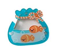 Moschettone multifunzionale Design Acrilico Per Zaino Decors Portachiavi Borsa Fascino Studenti Viaggio Essenziale Accessori Alla Moda Borsa Per Lavoratori D'ufficio, Piccolo Pesce Lucky Bag
