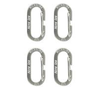 Nite Ize MicroLink Moschettone in acciaio inox, mini portachiavi, per multi utensili e altro, confezione da 4