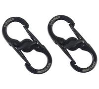 Nite-ize Gancio doppio S S-Biner microlock, Nero, 1.38 x 0.57 x 0.28 pollici, Confezione da 2 pezzi)
