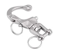 Moschettone per Barca, Sgancio Rapido Moschettone in Acciaio Inox, Grillo Girevole Gancio Girevole a Sgancio Rapido Gancio Girevole a D Link Gancio Clip per Barca a Vela Sabbia e Industria (70 mm)